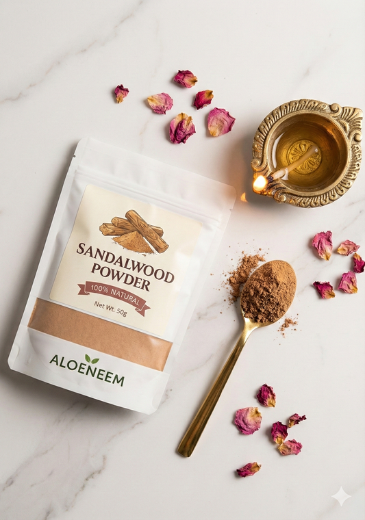 Aloeneem Sandalwood Powder – Premium Quality | Anti-Ageing • Brightening • Cooling