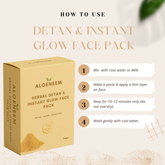 Herbal Detan & Instant Glow Face Pack
