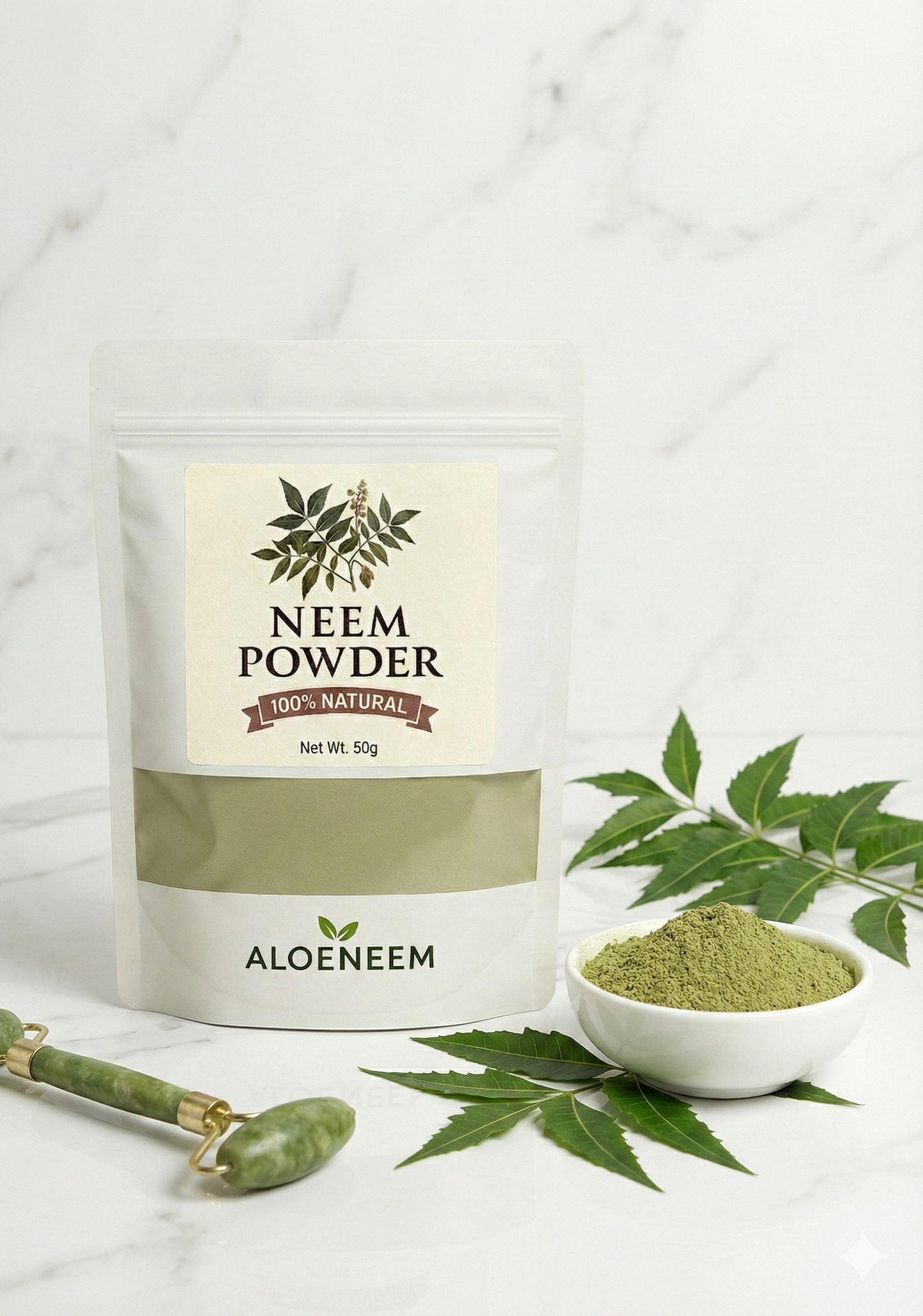 Aloeneem 100% Pure Neem Powder – Natural Skin & Hair Purifier (100g)
