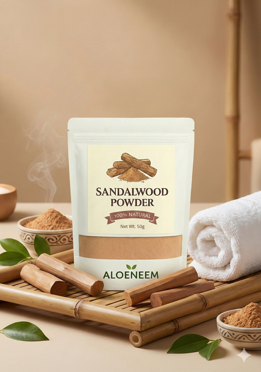 Aloeneem Sandalwood Powder – Premium Quality  | Anti-Ageing • Brightening • Cooling